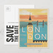 Save The Date | London - Die Square Mile Ankündigungspostkarte (Vorne/Hinten)