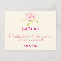 Save the Date Lotus Blume / Wasserlilie