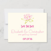 Save the Date Lotus Blume / Wasserlilie Magneteinladung (Vorderseite)