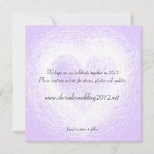 Save the Date Love Bird Einladung Lila (Rückseite)
