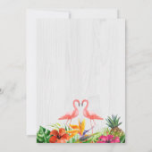 Save The Date | Luau Tropical Floral Flamingo (Rückseite)
