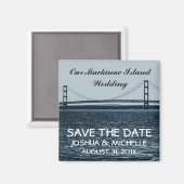 Save the Date Mackinac Island Wedding Magnet (Vorderseite/Rückseite)