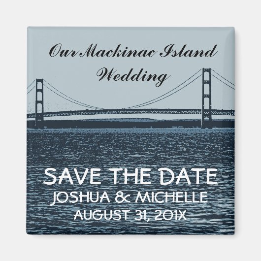 Save the Date Mackinac Island Wedding Magnet (Vorne)