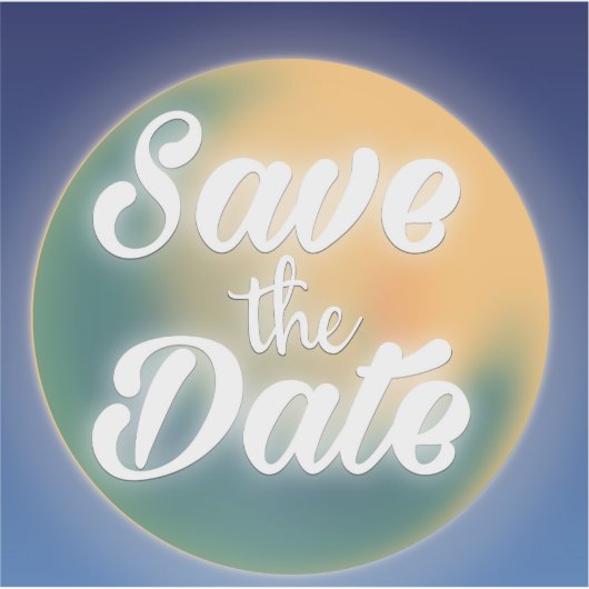 Save the Date Magical Moon Aufkleber (Vorderseite)