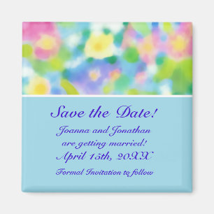 'Save the Date' Magnet, Frühlingsblumen Magnet