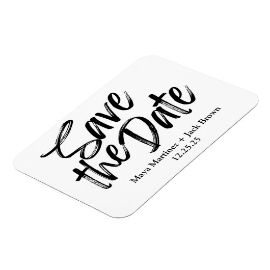 Save the Date Magnet für flexibles Foto (Linke Seite)