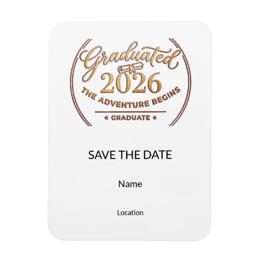 Save the Date Magnet / Imán Graduación (Vertikal)