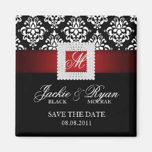 Save the Date Magnet-Juwel-Broschen-rotes Magnet