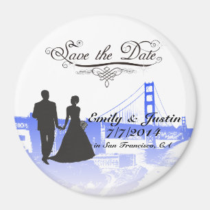 SAVE THE DATE MAGNET MIT ANSICHT VON SAN FRANCISCO