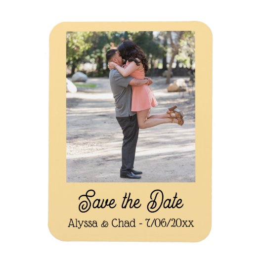 Save the date magnet personalized photo (Vertikal)
