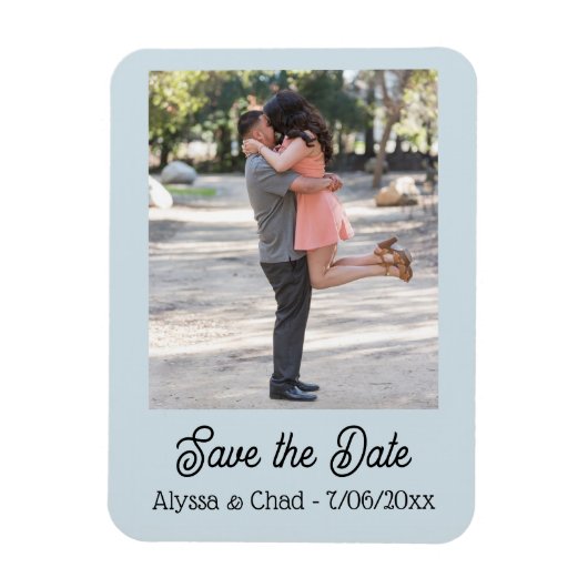 Save the date magnet personalized photo (Vertikal)