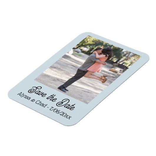 Save the date magnet personalized photo (Linke Seite)