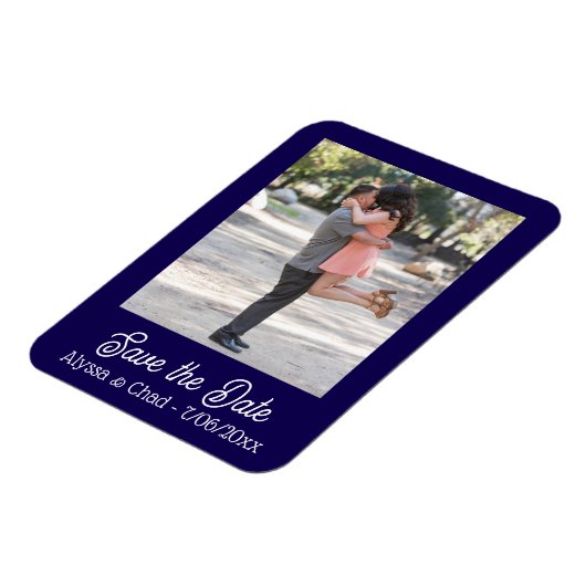 Save the date magnet personalized photo (Linke Seite)