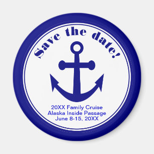 Save the Date Magnet-Seekreuzfahrt-Strand-Hochzeit Magnet