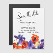 Save the Date Magnetkarte mit anstrichenen Bildpun (Vorne/Hinten)