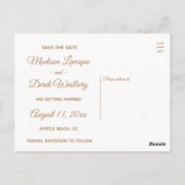 Save the Date Mandal Wedding Verlobung Brown Boho Postkarte (Rückseite)