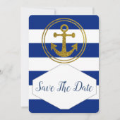 Save the Date maritime Hochzeitseinladung (Vorderseite)