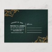 Save the Date marokkanische Nächte mit Grün und Go Ankündigungspostkarte (Rückseite)