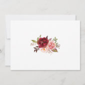 Save the Date Marsala Hochzeitstag Einladung (Rückseite)