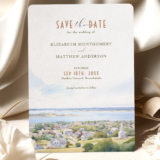 Save the Date Martha's Vineyard, Massachusetts Einladung