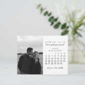 Save the Date März 2023 Kalendermonat Postkarte (Stehend Vorderseite)