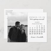 Save the Date März 2023 Kalendermonat Postkarte (Vorne/Hinten)