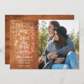 Save the Date Mason Jar String Lights Rustikales F (Vorne/Hinten)