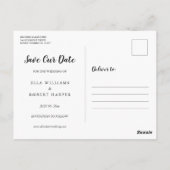 Save the Date Mason Jar String Lights Rustikales F Postkarte (Rückseite)