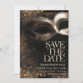 Save the Date Masquerade Party Einladung (Vorderseite)