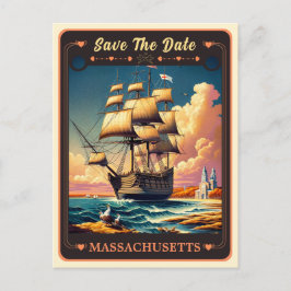 Save The Date | Massachusetts Einladung Postkarte