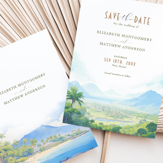 Save the Date Maui, Hawaii Zielort Einladung