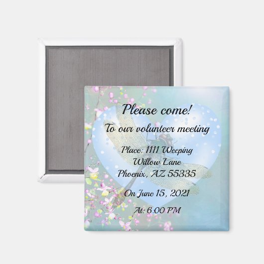 Save the Date Meeting Magnet (Vorderseite/Rückseite)