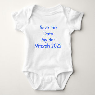 Save the Date mein Bar Mitzvah 2022 Baby Strampler