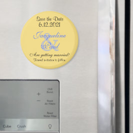 Save the Date Mellow Yellow Blue Magnete Magnet