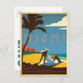 Save The Date | Miami, FL Ankündigungspostkarte (Vorne/Hinten)