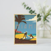 Save The Date | Miami, FL Ankündigungspostkarte (Stehend Vorderseite)