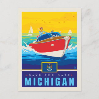 Save The Date | Michigan Einladungspostkarte