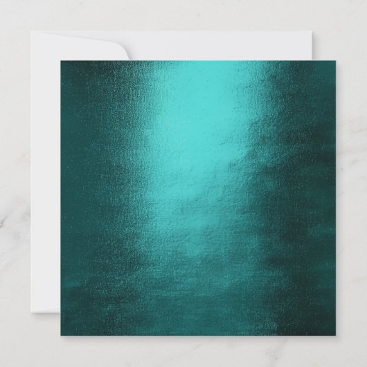 Save the Date Minimaler Aquamariner Goldkranz (Rückseite)