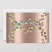Save the Date Minimalismus Gold Green Rose (Rückseite)