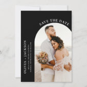Save the Date Minimalistisch mit Fotokarte (Vorderseite)