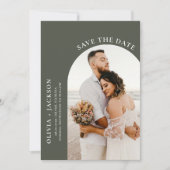 Save the Date Minimalistisch mit Fotokarte (Vorderseite)