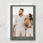 Save the Date Minimalistisch mit Fotokarte (Rückseite)
