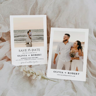 Save the Date Minimalistisch mit Fotokarte