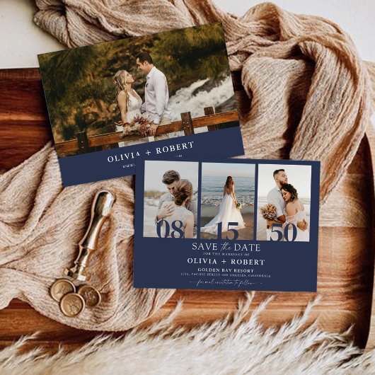 Save the Date Minimalistisch mit Fotokarte