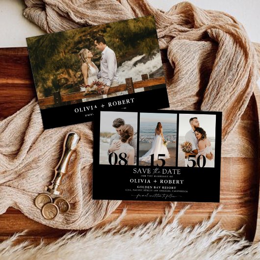 Save the Date Minimalistisch mit Fotokarte