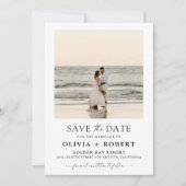 Save the Date Minimalistisch mit Fotokarte (Vorderseite)
