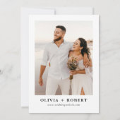 Save the Date Minimalistisch mit Fotokarte (Rückseite)
