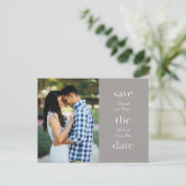 Save the Date Minimalistische Aufnahme Postkarte (Stehend Vorderseite)