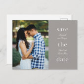 Save the Date Minimalistische Aufnahme Postkarte (Vorne/Hinten)