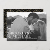 Save the Date Minimalistische Hochzeitsankündigung (Vorne/Hinten)